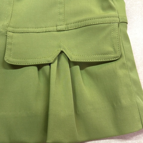 Ruby Rd. Crop Peplum 3/4 Sleeve Lime Green Fall Cropped Blazer Jacket Size 16 - Picture 10 of 10